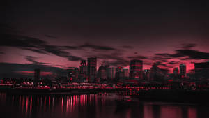 Montreal City Dark Aesthetic Wallpaper