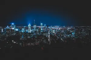 Montreal Cityscape At Night Wallpaper