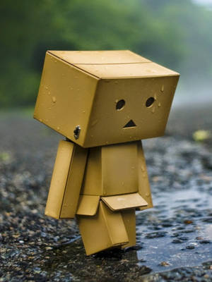 Mood Off Cardboard Robot Wallpaper