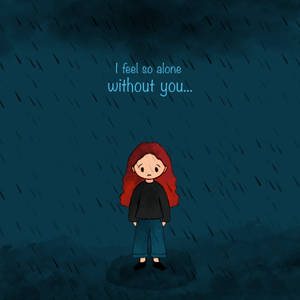 Mood Off Girl In The Rain Wallpaper