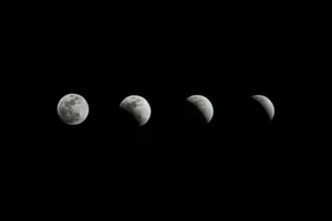 Moon And Black Sky Wallpaper