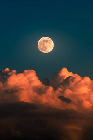 Moon And Clouds Wallpaper