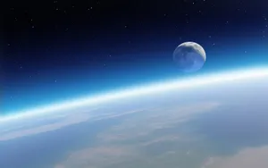 Moon And Earth Wallpaper