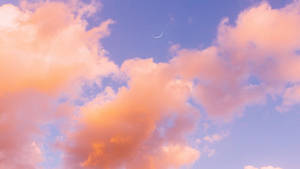 Moon Over The Aesthetic Cloud Wallpaper