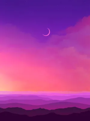 Moon Pink Aesthetic Wallpaper