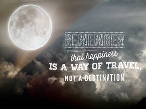 Moon Quote Happiness Wallpaper