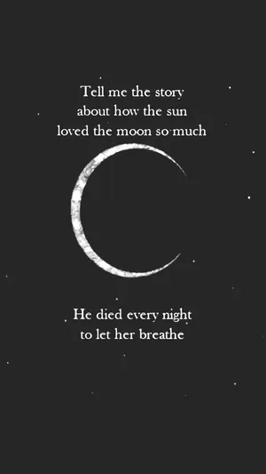 Moon Quotes Black Wallpaper