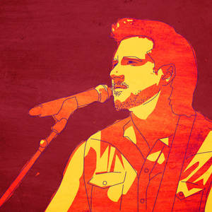 Morgan Wallen Red Yellow Art Wallpaper