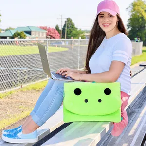 Moriah Elizabeth Typing On Laptop Wallpaper