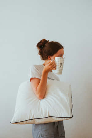 Morning Routinewith Coffeeand Pillow.jpg Wallpaper