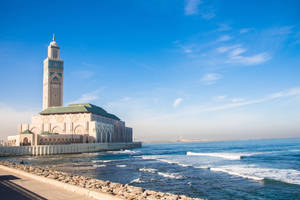 Morocco Casablanca Hassan Ii Mosque Wallpaper