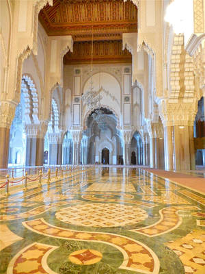 Morocco Hassan Ii Mosque Interior Wallpaper
