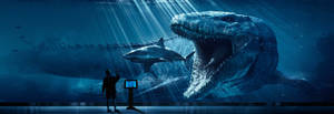 Mosasaurus In Aquarium Wallpaper