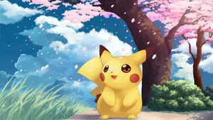 Most Beautiful Hd Pikachu In Fall Wallpaper