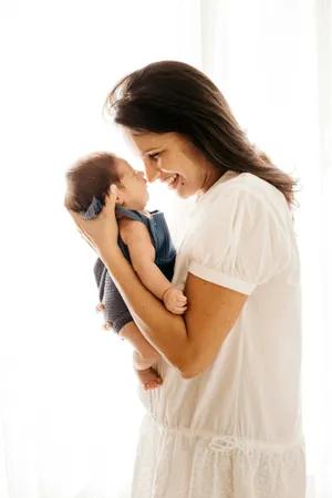 Mother Child Tender Moment Wallpaper