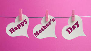 Mother's Day Heart Buntings Wallpaper