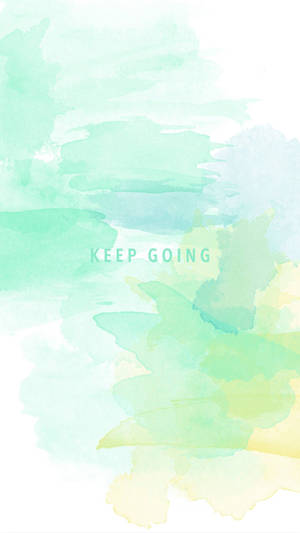 Motivational Light Green Aesthetic Watercolor Wallpaper