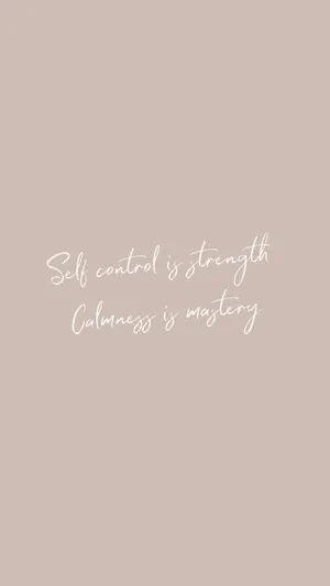 Motivational Quote In Beige Minimalist Wallpaper