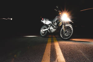 Motorcycle Night Headlights Wallpaper