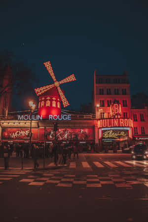 Moulin Rouge From The Other Side Of The Street Wallpaper