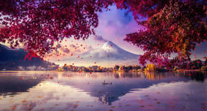 Mount Fuji Lake Japan 4k Wallpaper