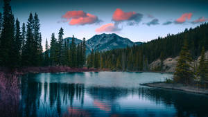 Mount Lorette Ponds Aesthetic Landscape Wallpaper