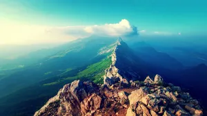Mountain Ridge Stones Wallpaper