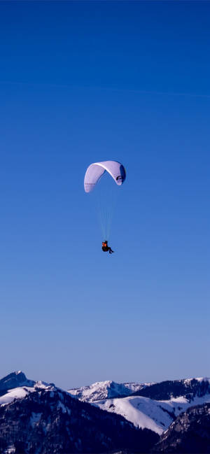 Mountain Top View From Parasailing Wallpaper