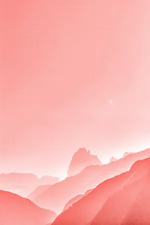Mountains In A Pink Color Wallpaper