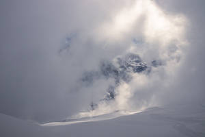 Mountains, Snow, Clouds, Landscape, White Wallpaper