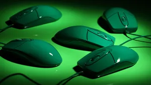 Mouse Painted In Green Wallpaper