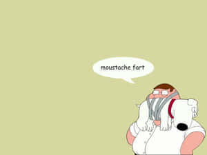Moustache Fart Cartoon Wallpaper