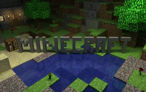 Moving Minecraft Block Letters Wallpaper