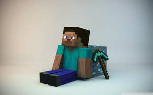 Moving Minecraft Steve Sitting Wallpaper