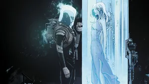 Mr. Freeze Dominating The Scene In A Chilling Pose Wallpaper