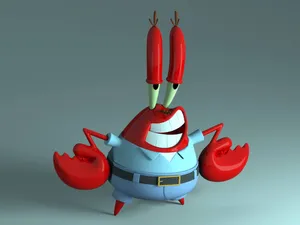 Mr. Krabs' White Teeth Wallpaper