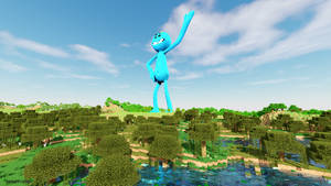 Mr Meeseeks In Roblox Game Wallpaper