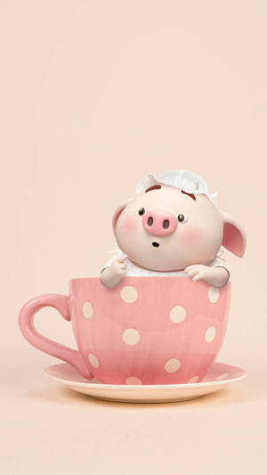 Mr Piggy In A Teacup Wallpaper