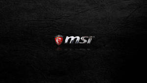 Msi G Series Logo On Black Leather Wallpaper