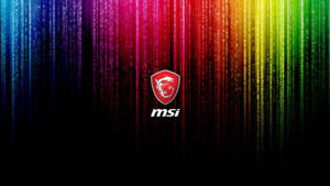 Msi Logo On Rainbow Spectrum Wallpaper