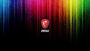 Msi Logo On Rainbow Spectrum Wallpaper