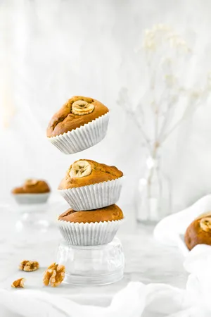 Muffin In White Background Wallpaper
