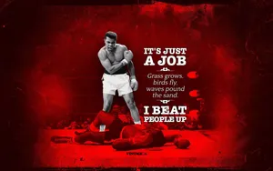 Muhammad Ali Quote In Red Wallpaper