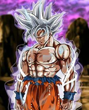 Mui Goku Raising The Spirit Bomb Wallpaper