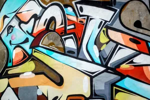 Multicolored Graffiti Wall Street Art Wallpaper