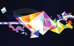 Multicolored Prism Gem Art Wallpaper