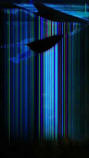 Multicolored Stripes Cracked Screen Wallpaper