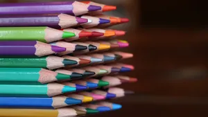 Multiple Color Pencil Stack Wallpaper