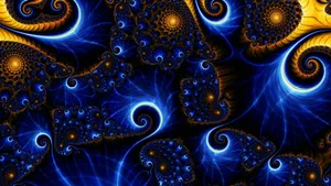 Multiple Organic Nautilus Fractal Design Wallpaper