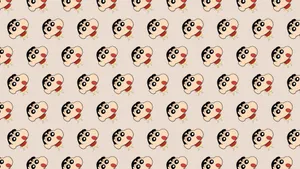 Multiple Shin Chan Cartoon Faces Wallpaper